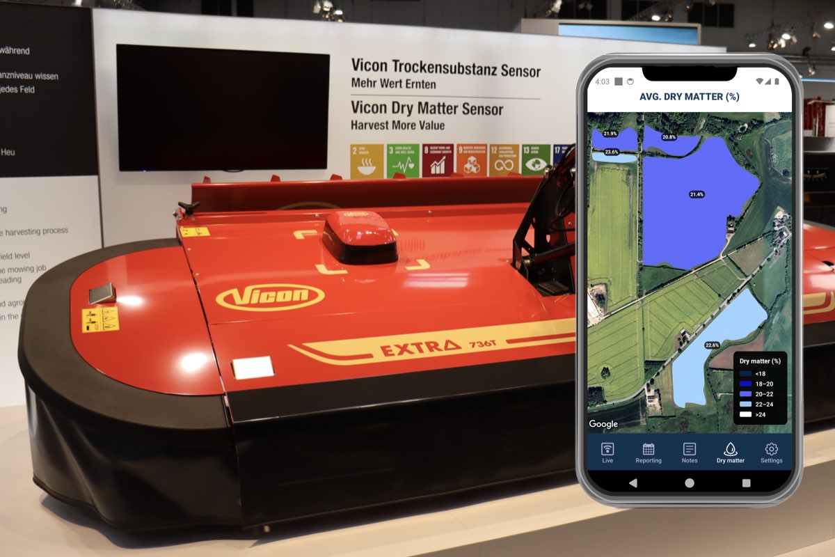 Vicon DM Sensor per la rilevazione in tempo reale della materia secca durante la falciatura
